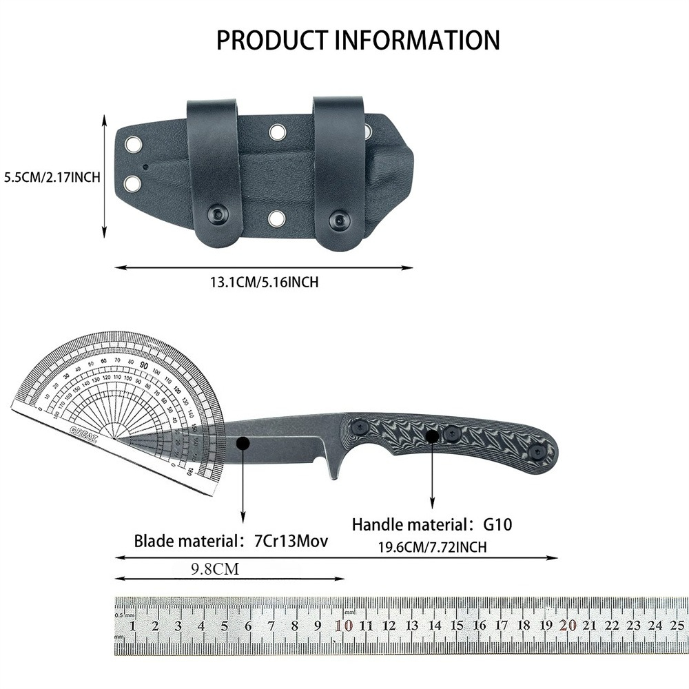 Edc Carry Fixed Blade - Cuchillos de hoja fija Full Tang