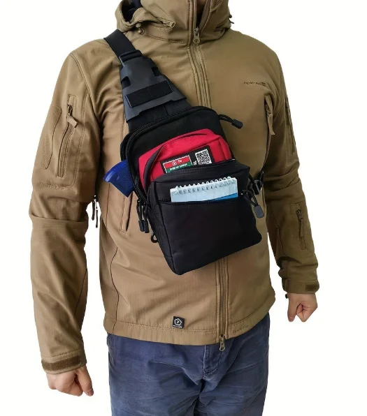 Edc Concealed Carry Sling Bag - Bolso táctico de transporte oculto: Bolsa