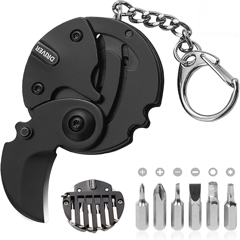 Edc Carry Coins - Herramienta Multifuncional Plegable para Llavero, Destornillador