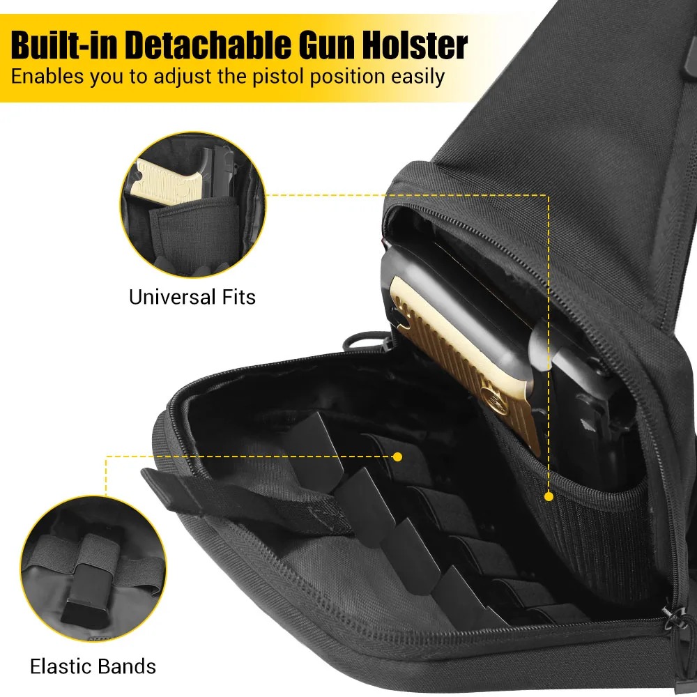 Bolso táctico de pecho para po - Edc Concealed Carry Sling Bag reseña y precio