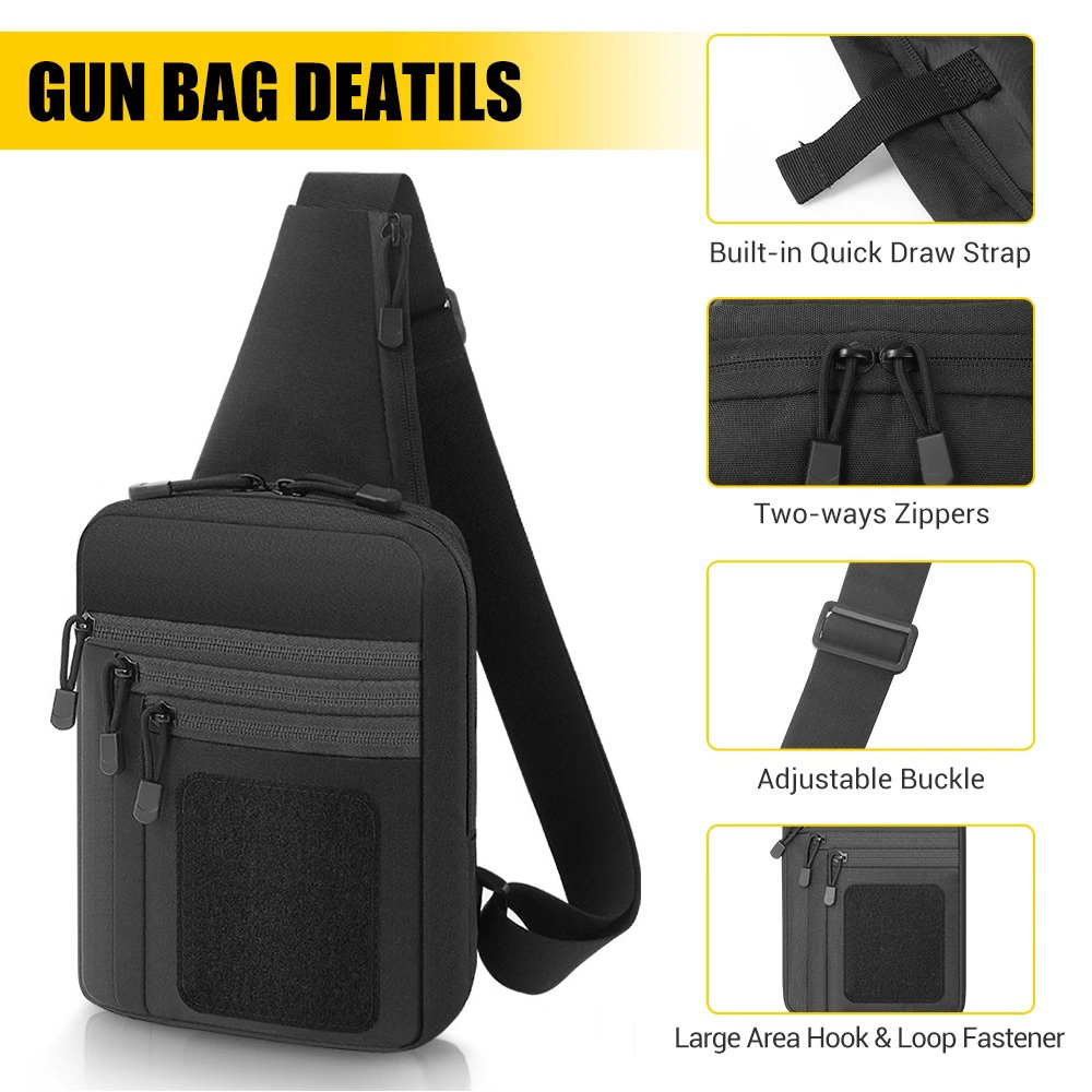 Bolso táctico de pecho para po - Edc Concealed Carry Sling Bag reseña y precio