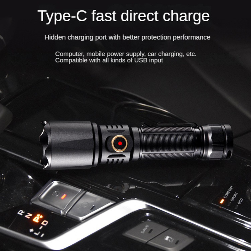 Linterna EDC portátil tipo C,  - Edc Carry Flashlight reseña y precio