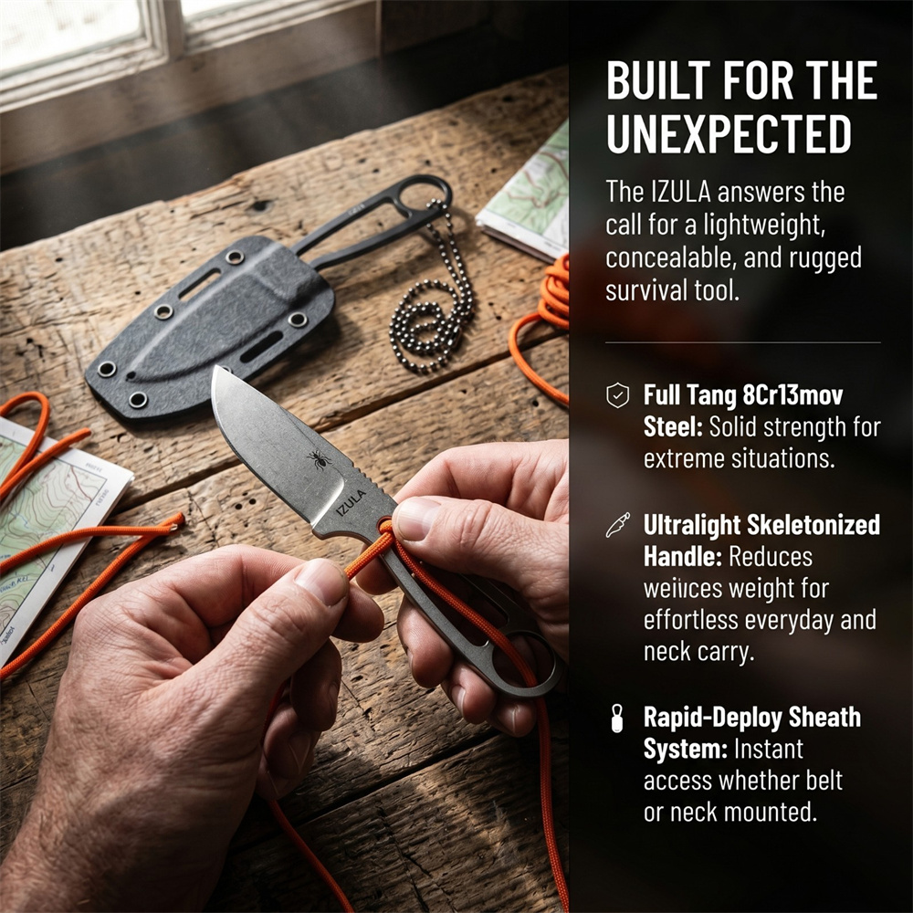 Cuchillo de Supervivencia de H - Edc Carry Fixed Blade reseña y precio