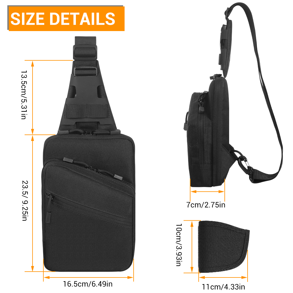 Bolso táctico para pistola, ba - Edc Concealed Carry Sling Bag reseña y precio